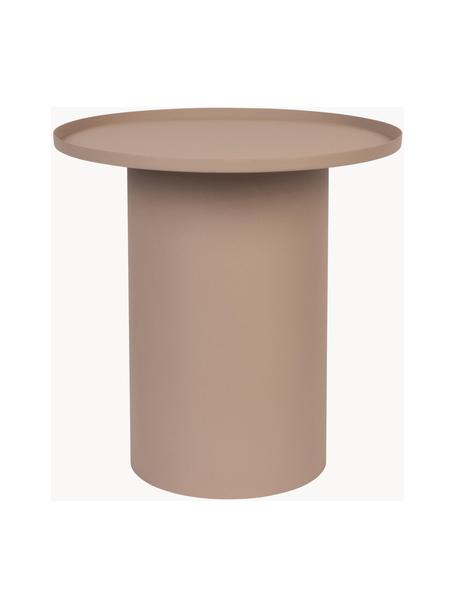 Table d'appoint ronde en métal Sverre, Métal, revêtement par poudre, Beige, Ø 46 x haut. 45 cm