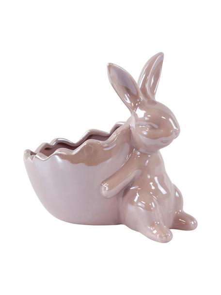 Miska dekoracyjna Glossy, Porcelana, Brudny różowy, błyszczący, S 18 x W 16 cm