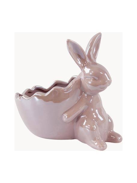 Dekoratívna nádoba Glossy, Porcelán, Svetloružová, lesklá, Š 18 x V 16 cm