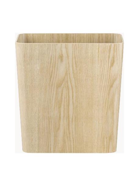 Corbeille à papier en bois Wilo, Bois, Bois clair, larg. 30 x haut. 15 cm, 9 L