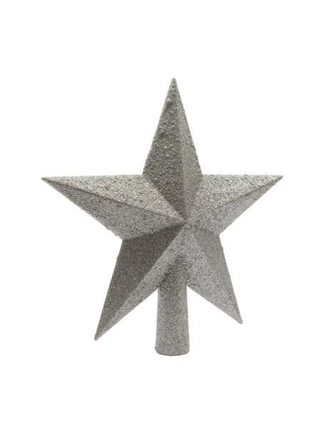 Bruchsichere Weihnachtsbaumspitze Morning Star, Ø 19 cm, Kunststoff, Glitzer, Silberfarben, Ø 19 cm
