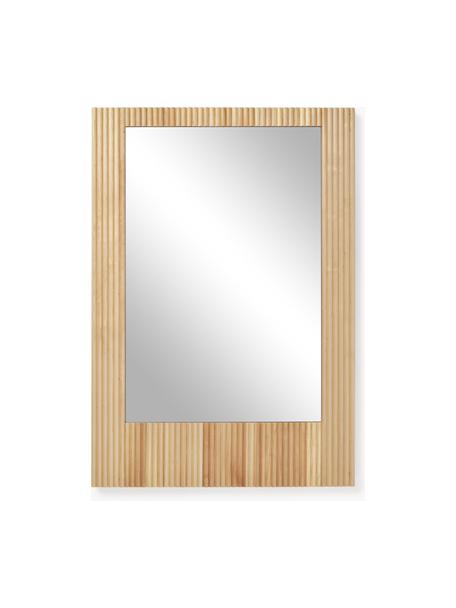 Specchio da parete con cornice in legno di betulla millerighe Nele, Cornice: legno di betulla, pannell, Superficie dello specchio: vetro a specchio, Legno di betulla, Larg. 70 x Alt. 100 cm