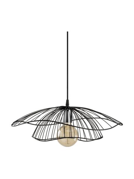 Závěsné svítidlo z kovu Tel, Černá, Ø 50 cm, V 14 cm