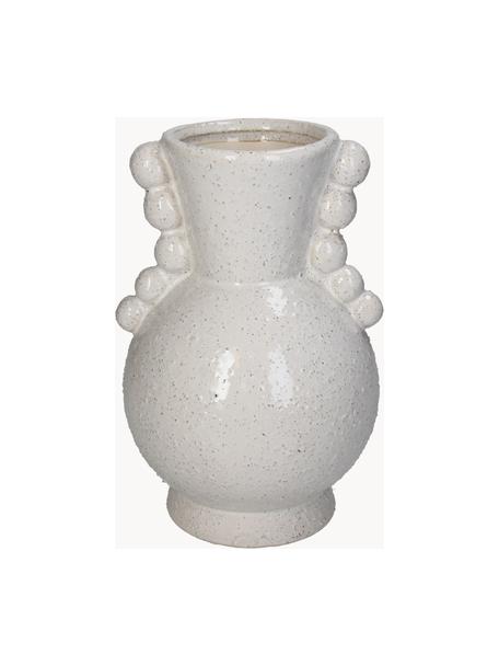 Vase décoratif en grès cérame Orchid, haut. 25 cm, Grès cérame, Blanc, chiné, Ø 17 x haut. 25 cm