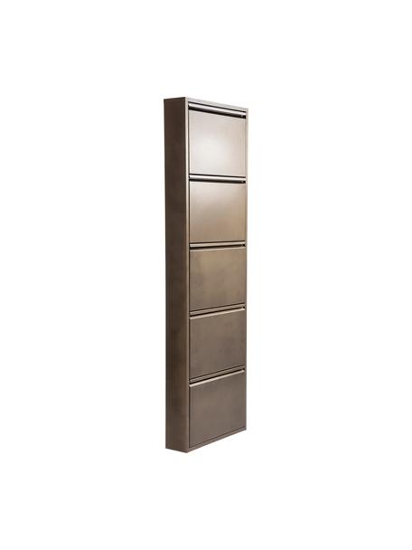 Zapatero de pared Caruso, 5 compartimentos, Acero con pintura en polvo, Bronce, An 50 x Al 170 cm