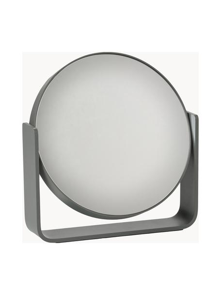 Ronde make-upspiegel Ume met vergroting, Spiegelglas: glas, Donkergrijs, B 19 x H 20 cm