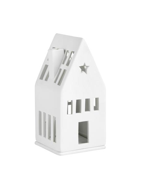 Maison lumineuse en porcelaine Living, Porcelaine, Blanc, larg. 6 x haut. 13 cm