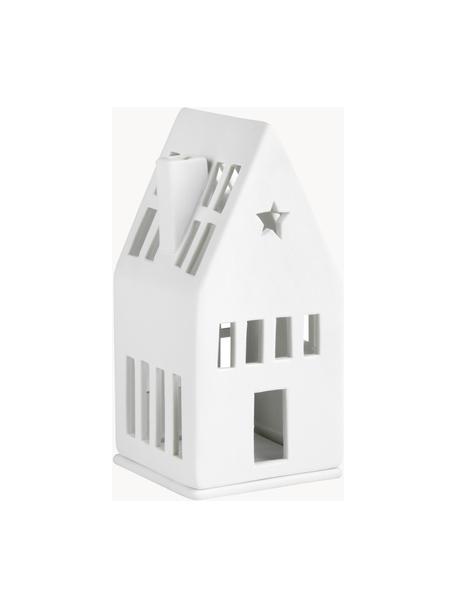 Porcelánový svícen na čajovou svíčku Living, Porcelán, Bílá, Š 6 cm, V 13 cm
