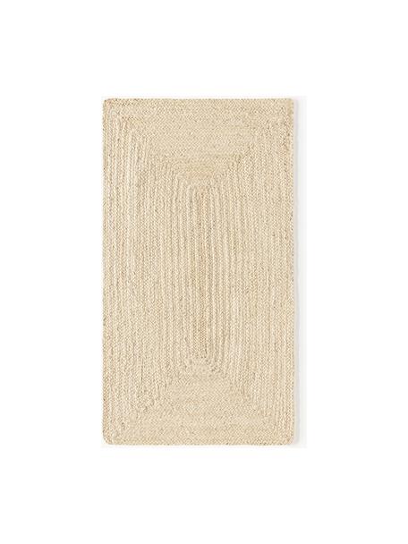 Handgefertigter Jute-Teppich Sharmila, 100 % Jute, Off White, B 80 x L 150 cm (Größe XS)