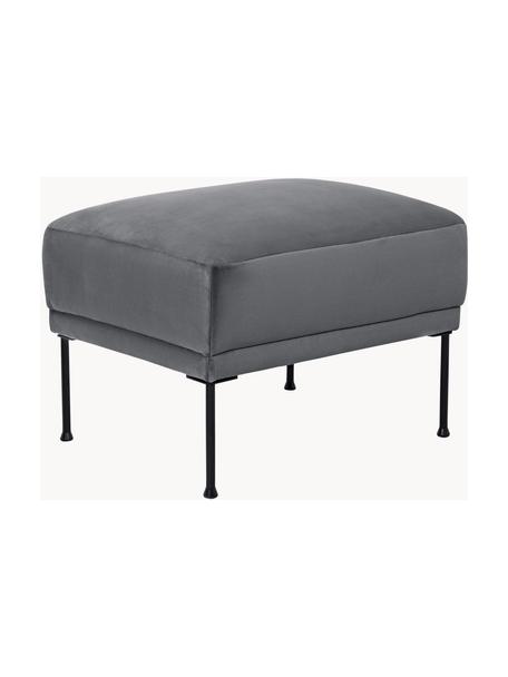 Sofa-Hocker Fluente aus Samt, Bezug: Samt (Hochwertiger Polyes, Gestell: Massives Kiefernholz, FSC, Samt Dunkelgrau, B 62 x T 50 cm