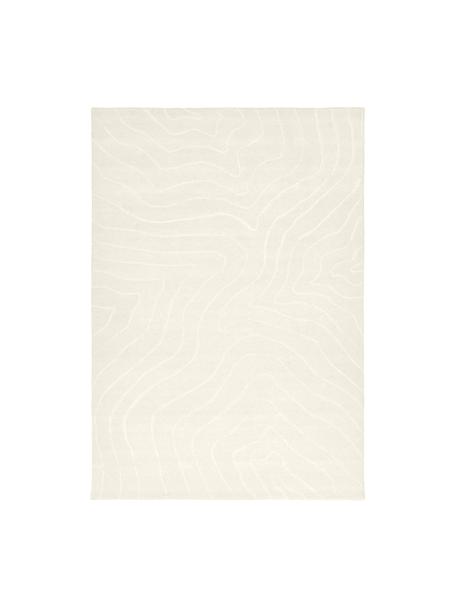 Tapis laine blanc crème tufté main Aaron, Beige, larg. 80 x long. 150 cm (taille XS)