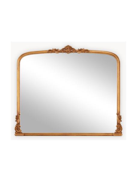 Specchio barocco da parete Fabricio, Cornice: pannello di fibra a media, Retro: pannello di fibra a media, Superficie dello specchio: lastra di vetro, Dorato, Larg. 100 x Alt. 85 cm
