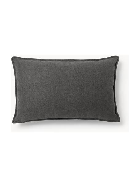 Stoffen bankkussen Lennon, Bekleding: 100% polyester, CertiPUR™, Stof antraciet, B 80 x L 50 cm