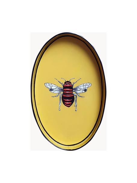 Ręcznie malowana taca dekoracyjna Fauna, Żelazo powlekane, Pszczoła, S 20 x G 33 cm