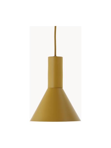 Kleine Design Pendelleuchte Lyss, Lampenschirm: Metall, beschichtet, Baldachin: Metall, beschichtet, Ockergelb, Ø 18 x H 23 cm