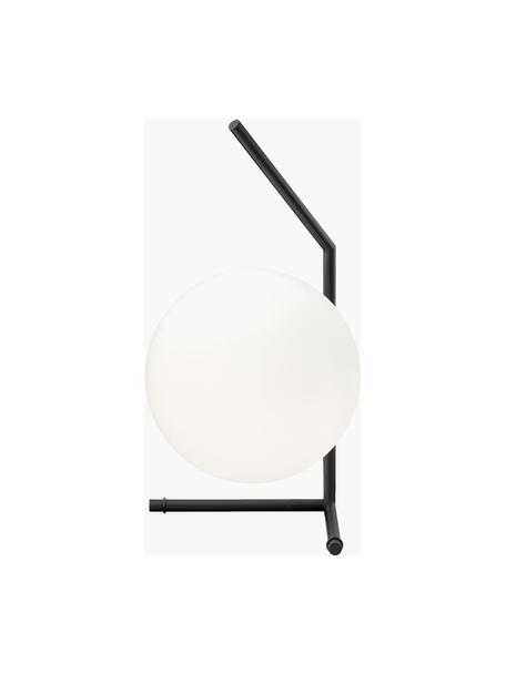 Lampa stołowa ze szkła dmuchanego z funkcją przyciemniania IC Lights, Stelaż: metal powlekany, Czarny, Ø 20 x W 38 cm