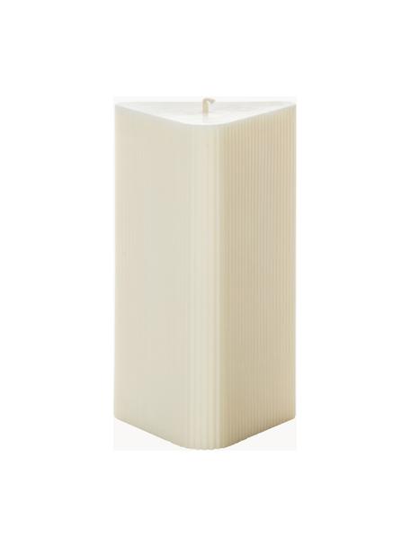 Bougie décorative Milos, Cire, Blanc crème, larg. 9 x haut. 15 cm