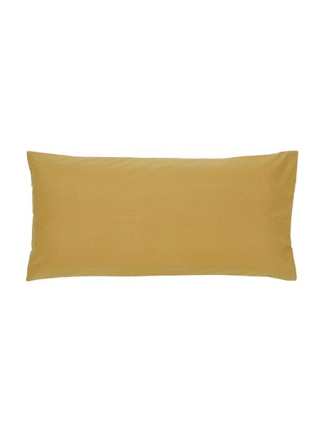 Povlak na polštář z bavlněného perkálu Elsie, 2 ks, Žlutá, Š 40 cm, D 80 cm