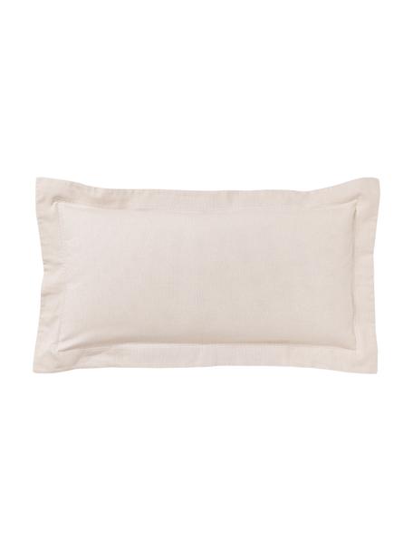 Flanelový povlak na polštář s lemem Laia, Béžová, Š 40 cm, D 80 cm