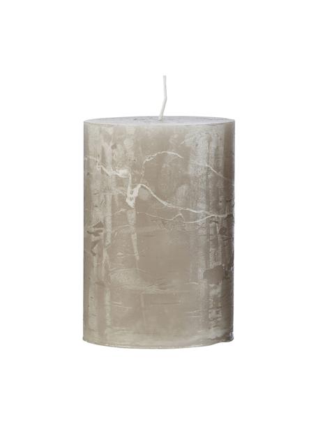 Bougie pilier faite main Rustic, Paraffine, Grège, Ø 7 x haut. 10 cm