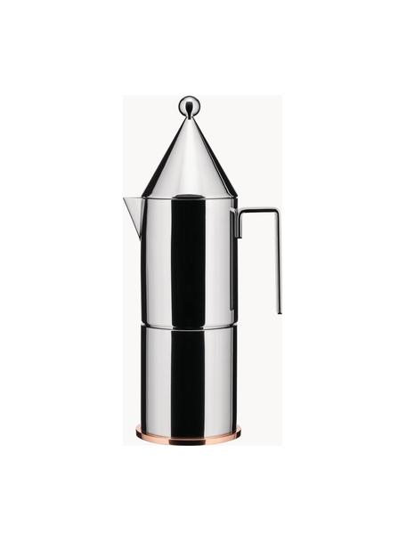 Kaffeekocher La Conica für sechs Tassen, Sockel: Kupfer, Silberfarben, Ø 9 x H 29 cm