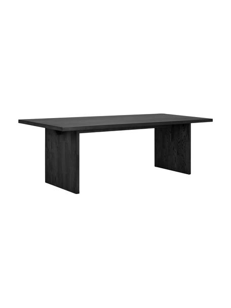 Stół do jadalni z drewna jesionowego Emmett, Lite drewno dębowe lakierowane z certyfikatem FSC, Czarny, S 240 x G 95 cm