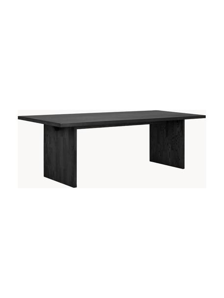 Jedálenský stôl z jaseňového dreva Emmett, 240 x 95 cm, Masívne jaseňové drevo, lakované, s FSC certifikátom, Dubové drevo, čierna lakovaná, Š 240 x H 95 cm