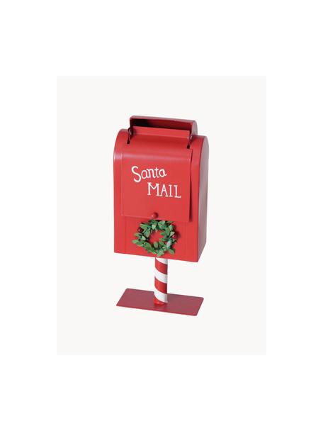 Decorazione Mailbox, Ferro rivestito, Rosso, bianco, Larg. 12 x Alt. 28 cm