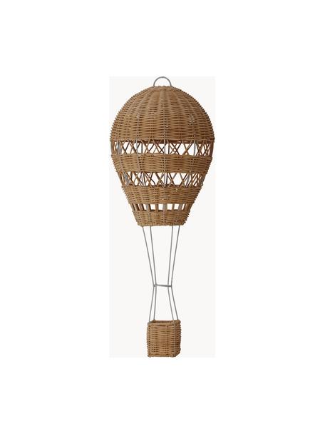 Decoración de techo artesanal globo de ratán Huggi, Ratán, Beige, Ø 25 x Al 60 cm