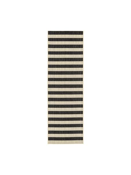 Tapis d'entrée intérieur-extérieur Axa, 86 % polypropylène, 14 % polyester, Beige, noir, larg. 80 x long. 250 cm