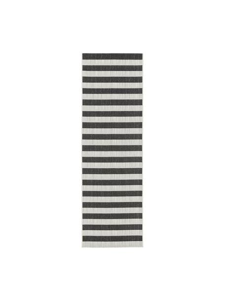 Tapis intérieur-extérieur à rayures Axa, 70 % polypropylène, 30 % polyester

Le matériau est certifié STANDARD 100 OEKO-TEX®, 13.HTR.20785, HOHENSTEIN HTTI, Blanc cassé, noir, larg. 80 x long. 250 cm
