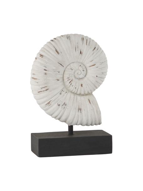 Ręcznie wykonana dekoracja Serafina Shell, Tworzywo sztuczne, Biały, czarny, S 15 x W 24 cm