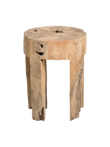 Taburetka z tíkového dreva Java, Masívne tíkové drevo, Tíkové drevo, Ø 30 x V 40 cm