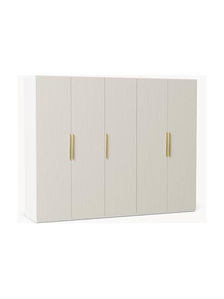 Modularer Drehtürenschrank Simone, 250 cm Breite, mehrere Varianten, Korpus: Spanplatte, FSC-zertifizi, Holz, Hellbeige, Premium Interior, B 250 x H 200 cm