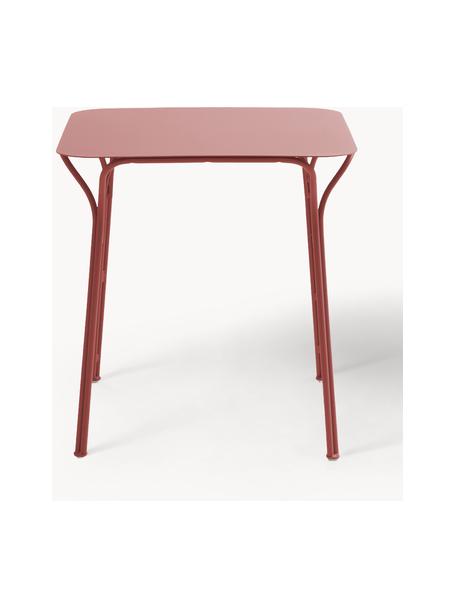 Záhradný stôl Hiray, 70 x 70 cm, Pozinkovaná oceľ, lakovaná, Hrdzavočervená, Š 70 x H 70 cm