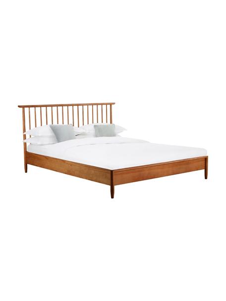 Omringd Lake Taupo limoen Houten bed Windsor van massief grenenhout met hoofdeinde | Westwing