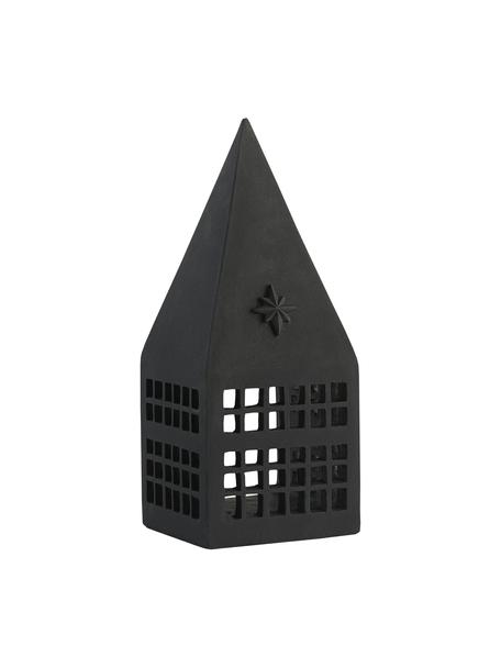 Photophore noir Serafina, Plastique, Noir, larg. 10 x haut. 25 cm