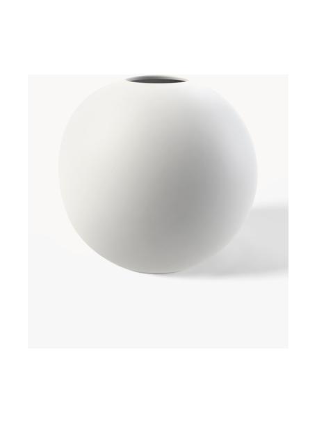 Jarrón esfera artesanal Ball, Al 20 cm, Cerámica, Off White, Ø 20 x Al 20 cm