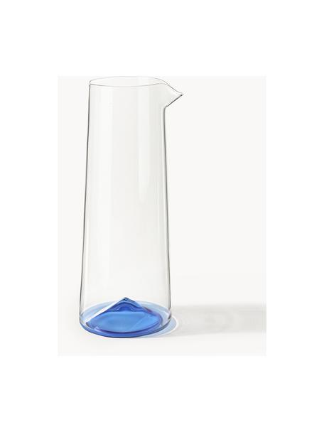 Jarra soplada Hadley, 1,3 L, Vidrio de borosilicato, Transparente, azul, 1,3 L
