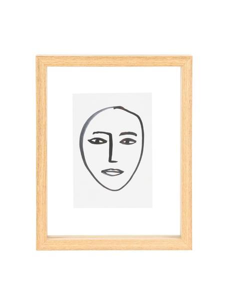 Gerahmter Digitaldruck Aesthetic, Rahmen: Mitteldichte Holzfaserpla, Bild: Papier, Braun, Weiß, Schwarz, B 15 x H 20 cm