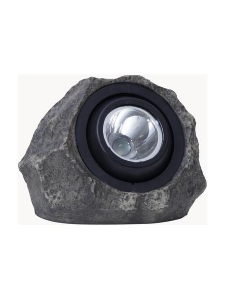 Solar-Bodenleuchte Rocky, Kunststoff, Grau, B 20 x H 16 cm