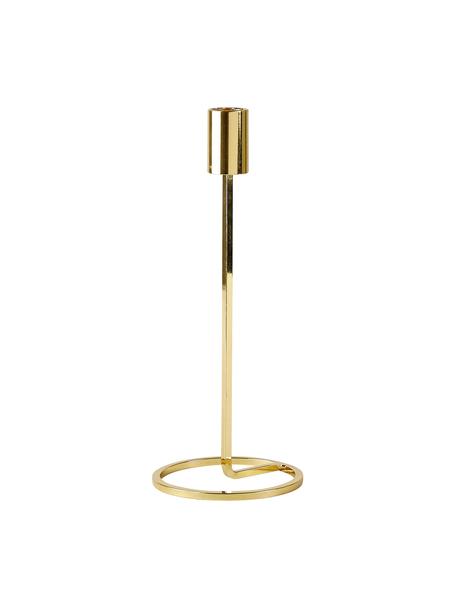 Kerzenhalter Goldie in Goldfarben, Metall, beschichtet, Goldfarben, Ø 10 x H 24 cm