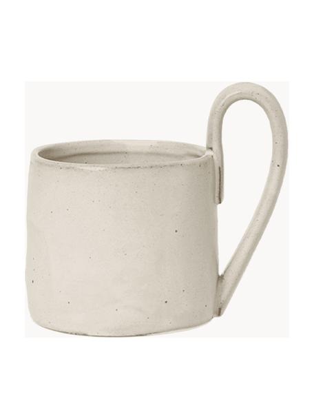 Taza de cerámica Flow, Gres, Blanco Off White jaspeado, An 12 x Al 11 cm, 360 ml