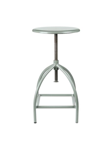 Tabouret à hauteur ajustable Sire, Vert sauge, Ø 33 x haut. 46 cm