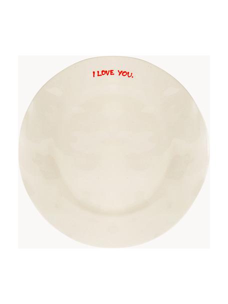 Piatto colazione dipinto a mano I Love You, Gres, I Love You, Ø 22 cm