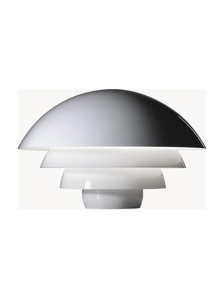 Lámpara de mesa grande con difusor Visiere, Lámpara: aluminio pintado, Cable: plástico, Blanco, Ø 56 x Al 36 cm
