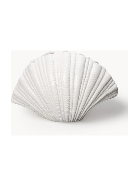 Grand vase coquillage design Shell, haut. 21 cm, Plastique, Blanc, larg. 31 x haut. 21 cm