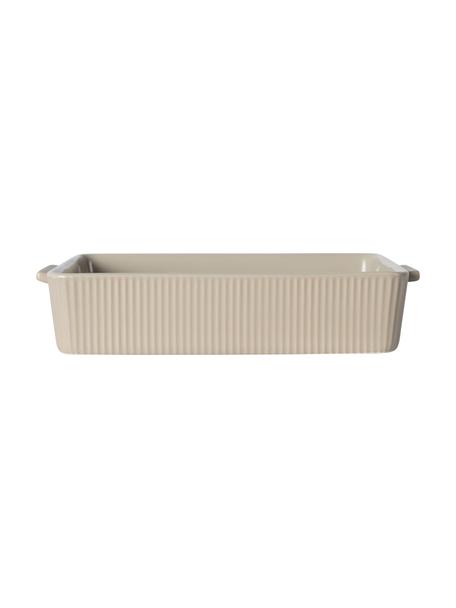 Backform Flora, Steingut, Beige, L 30 x B 19 cm