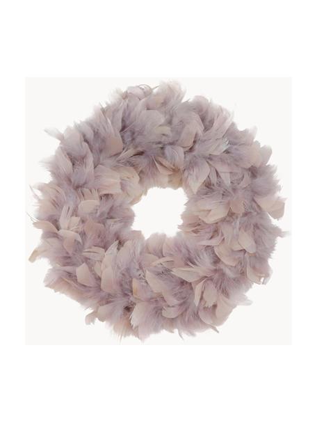 Decoratieve verenkrans Rosé Ø 29 cm, Decoratie: echte veren, Roze, Ø 29 x H 5 cm