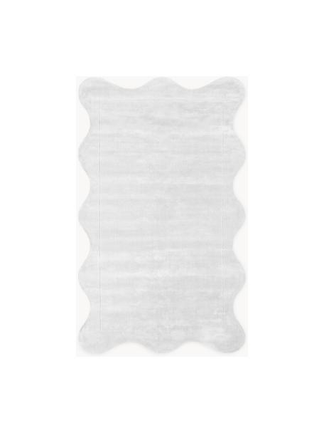 Ręcznie tkany dywan z wiskozy Wavy, Jasny szary, S 110 x D 180 cm (Rozmiar S)